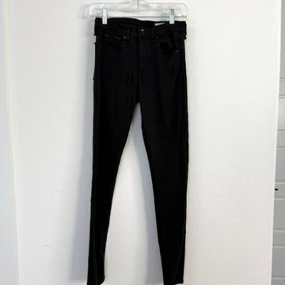 Rag & Bone Cate Mid Rise Skinny Jeans Black Modal Blend Women Size 27 urban - Picture 1 of 6